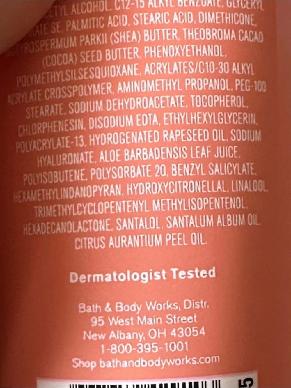 Bath & Body Works Fresh Musk Body Cream - Pink to Coral